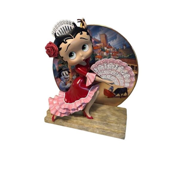 Danbury Mint Betty Boop 2002 Limited Edition “Senorita” Figurine And Plate A2765 - Picture 1 of 11